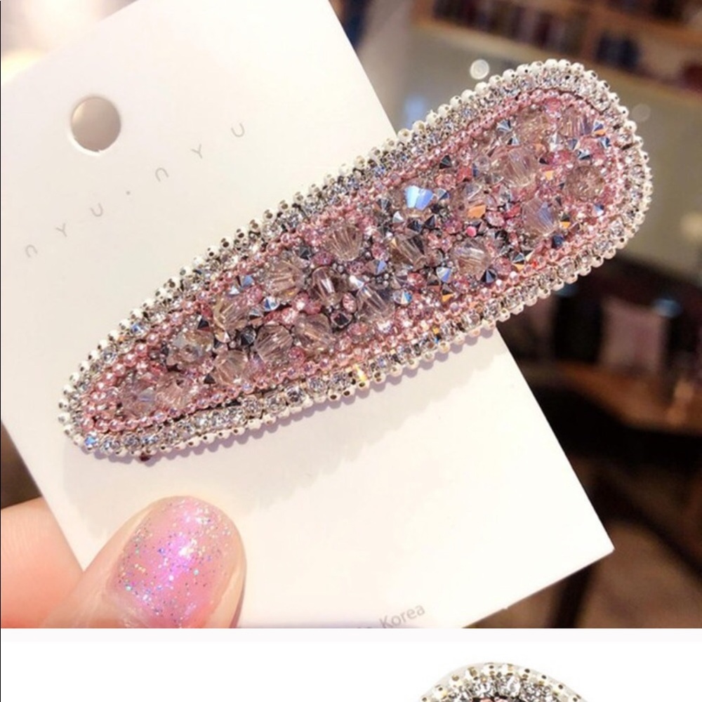 Diamond beaded hair clip